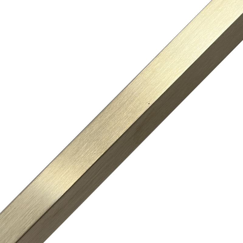 22.2mm x 22.2mm x 3.2mm (7/8" x 7/8" x 1/8") Brushed Polished Brass Angle