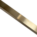 31.7mm x 31.7mm x 3.2mm (1 1/4" x 1 1/4" x 1/8") Brushed Polished Brass Square Tube