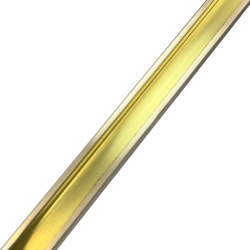 19mm x 19mm x 3.2mm (3/4" x 3/4" x 1/8") Brushed Polished Brass Channel