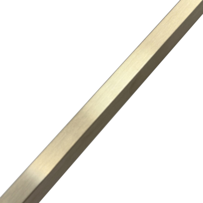 19mm x 19mm x 3.2mm (3/4" x 3/4" x 1/8") Brushed Polished Brass Channel