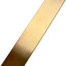 50.8mm x 3.2mm (2" x 1/8") Brushed Polished Brass Flat Bar