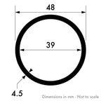 48mm x 4.5mm Aluminium Scaffold Tube