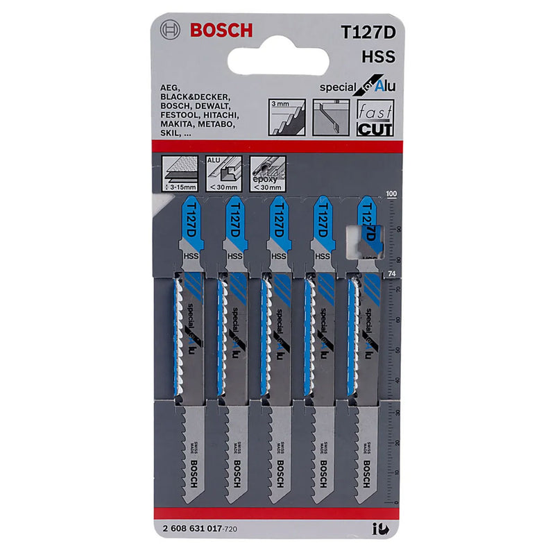 Bosch T127D Jigsaw Blades (Pack of 5)