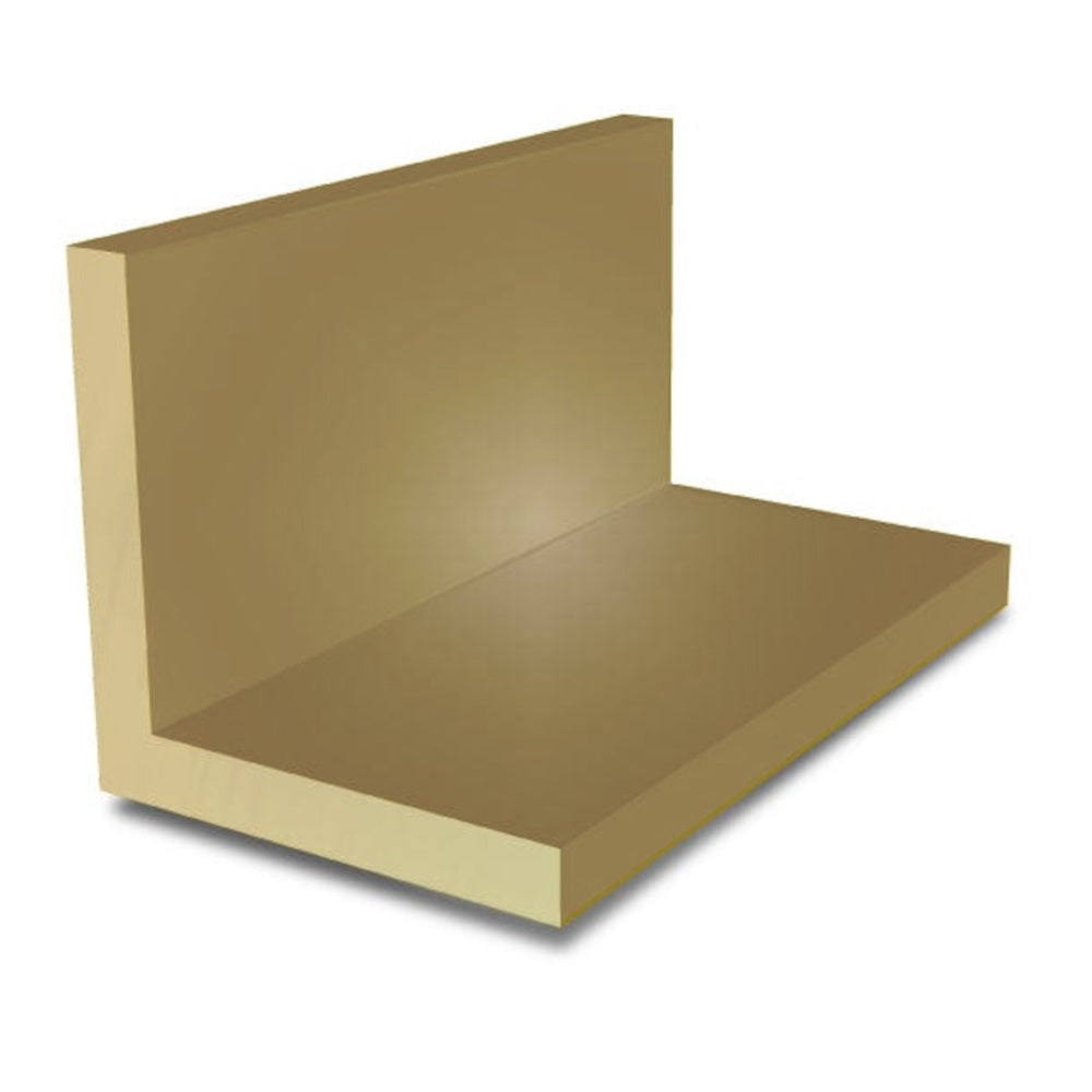 9.5mm x 9.5mm x 1.6mm (3/8" x 3/8" x 1/16") Brushed Polished Brass Angle