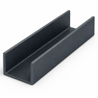 44.5mm x 25.4mm x 3.2mm (1 3/4" x 1" x 1/8") Aluminium Channel