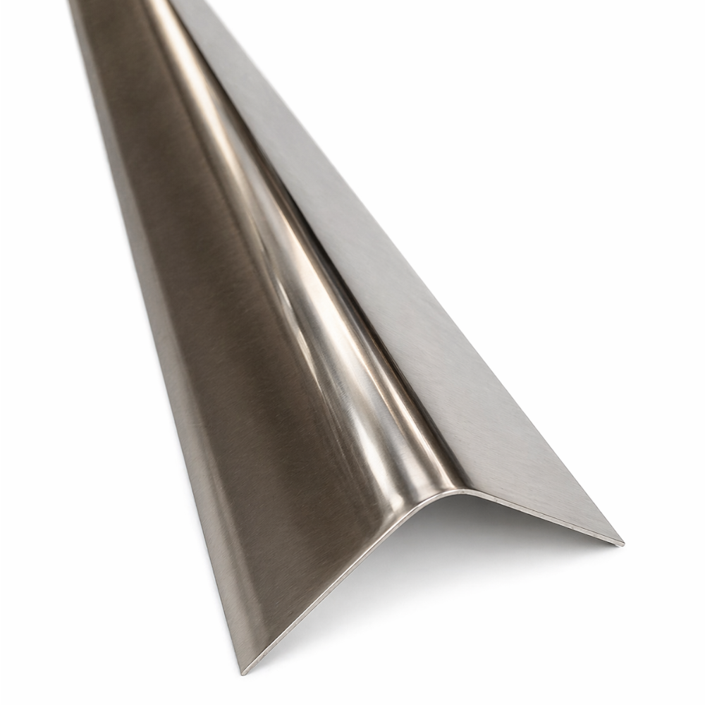 Custom Folded Stainless Steel Wall Corner Protectors - Mirror Polished