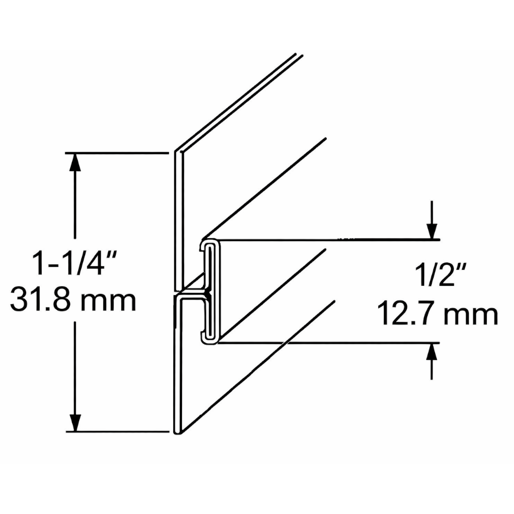 Stainless Steel Sheet Joining Strip 2.5M Length (Grade 430)