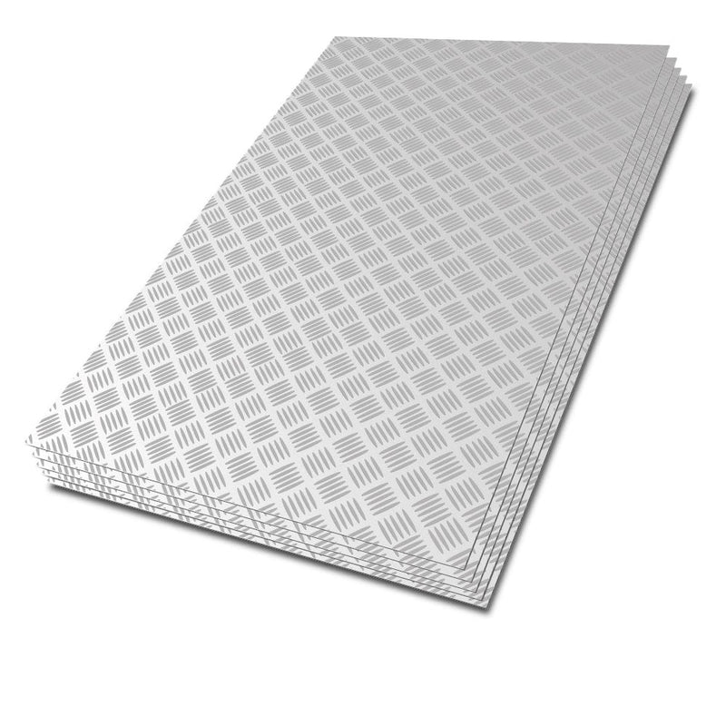 2000mm x 1000mm x 6mm Aluminium Chequer Plate / Five Bar Tread Plate Packs