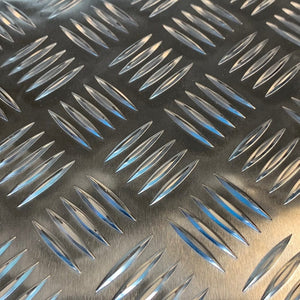 Aluminium chequer plate texture